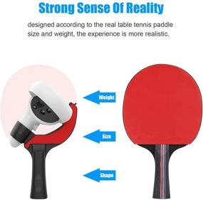 img 2 attached to Enhance Your VR Table Tennis Experience with AMVR Table Tennis Paddle Grip Handle for Oculus Quest 2 Touch Controllers