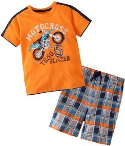 img 4 attached to Toddler Outfits Cartoon Airplane Playwear Boys' Clothing