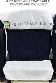 img 2 attached to ✈️ Kehei Traveler Eco-Friendly Protective Airplane Seat Cover, Disposable/Reusable, with Arm Rest and Tray Table Covers & Pouch - Fits Most Train, Bus, Ride-Share Car, Other Public Seating - White