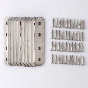 img 3 attached to Alise 10-Pack Stainless Steel Straight Brackets J7301