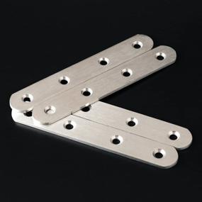 img 2 attached to Alise 10-Pack Stainless Steel Straight Brackets J7301