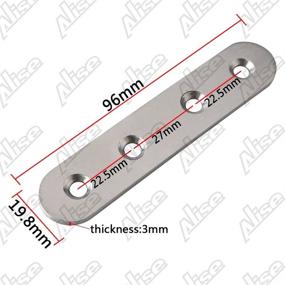 img 4 attached to Alise 10-Pack Stainless Steel Straight Brackets J7301