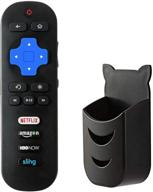 📺 motiexic remote control: compatible with tcl roku tv rc280 rc282 - conveniently includes remote holder for easy storage logo