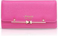 👛 woolala bowknot wallet trifold: chic women's handbag & wallet combo for enhanced storage logo