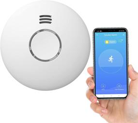img 4 attached to 🔥 Smart Photoelectric Fire Alarm - Eco-Friendly WiFi Smoke Detector with Low Battery Alert, TUYA APP, Battery Included - FJ158D-H04, 1 Pack