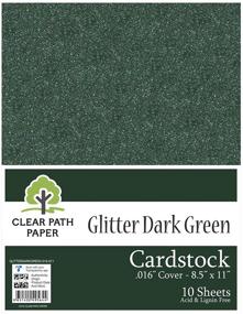 img 3 attached to 🌟 Premium Glitter Dark Green Cardstock - 8.5 x 11 inch - .016" Thick - 10 Sheets - Clear Path Paper: Add Sparkle to Your Crafts!