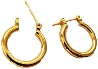 gold over hollow round earrings logo