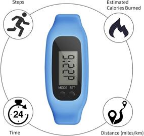 img 1 attached to Bomxy Fitness Tracker Watch: Effortless Step Tracking with Calorie Burning and Steps Counting