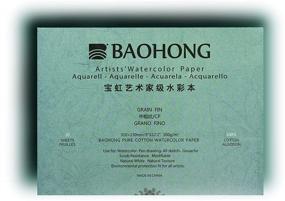 img 4 attached to 🎨 BAOHONG Watercolor Paper Block: 100% Cotton, Acid-Free, Cold Press Textured, 140LB/300GSM, 20 Sheets, 9"X12.2