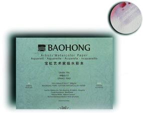 img 3 attached to 🎨 BAOHONG Watercolor Paper Block: 100% Cotton, Acid-Free, Cold Press Textured, 140LB/300GSM, 20 Sheets, 9"X12.2