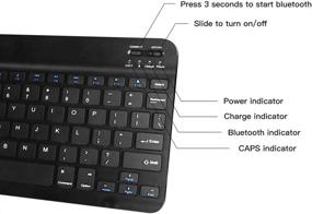 img 2 attached to XIWMIX Ultra Slim Wireless Bluetooth Keyboard Tablet Accessories