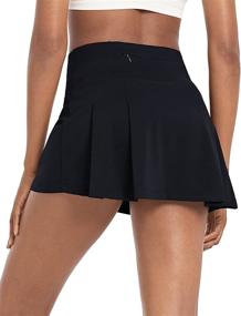 img 4 attached to 🎾 BALEAF Women's High Waisted Tennis Skirts - 13" Cute Golf Skorts with 4 Pockets for Casual Running, Sports, and Workout Activities