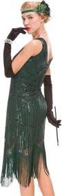 img 2 attached to GVOICE Women's 20S Gatsby Dress - Exquisite Art Deco Flapper Elegance