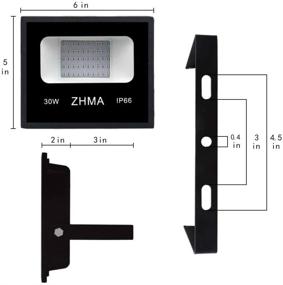 img 2 attached to 2 Pack 30W LED Black Light - Ideal for Glow Party, Blacklight Effect Flood Light with Plug - Waterproof, Perfect for Body Painting Glow in the Dark, Halloween Decorations, Fluorescent Effect - ZHMA