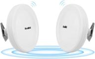 high-speed 5.8g 900m long-range wifi bridge | kuwfi outdoor access point to point wireless bridge with poe support | pack of 2 logo
