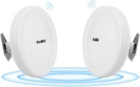 img 4 attached to High-Speed 5.8G 900M Long-Range WiFi Bridge | KuWFi Outdoor Access Point to Point Wireless Bridge with PoE Support | Pack of 2