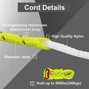 img 1 attached to 🏕️ Reflective Nylon Paracord for Camping Tent, Hiking, and Outdoor Activities - Balit Parachute Cord, Pull Rope