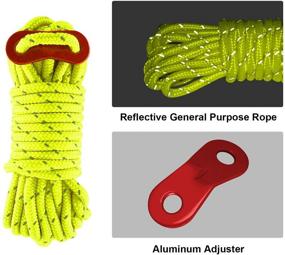 img 3 attached to 🏕️ Reflective Nylon Paracord for Camping Tent, Hiking, and Outdoor Activities - Balit Parachute Cord, Pull Rope