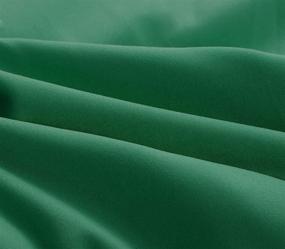 img 1 attached to 🍀 CloverForty Bedding Duvet Cover Set - Super Soft Double Brushed Microfiber with Zipper Closure - Green Queen Size