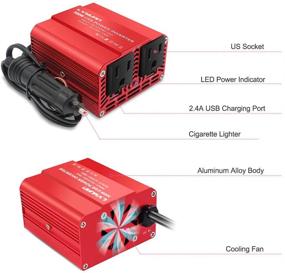 img 2 attached to 🔌 LVYUAN 300W Power Inverter DC 12V to 110V AC Car Inverter Converter with Dual USB Car Adapter - Efficient and Reliable Power Conversion Solution