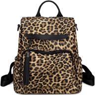 👜 leopard brown women's handbags & wallets | backpack shoulder daypack | fashion backpacks logo