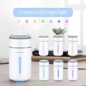 img 2 attached to MADETEC Portable Mini USB Air Humidifier with Ultrasonic Cool Mist for Car Travel Office Baby Bedroom Home, 7 Colors Night Light, Auto Shut-Off - 230ML Capacity
