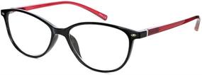 img 2 attached to 🕶️ Revolutionary Readers - Versatile Power Solution! - Black Frame with Rum Cherry Temples - R9202A