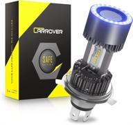 🏍️ car rover h4 motorcycle led bulb: powerful 9003 hb2 hs1 6000k xenon white csp chips conversion kit - replacement high low beam light, pack of 1 logo