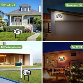 img 1 attached to Sunkorto Solar House Numbers Address Sign - Waterproof LED Illuminated Outdoor Address Plaque for Home, Yard, Street - 12 Hour Lighting - Perfect Christmas Gift Set