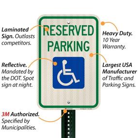 img 3 attached to 👀 Enhanced Visibility Handicap SmartSign: High-Intensity Reflective Design