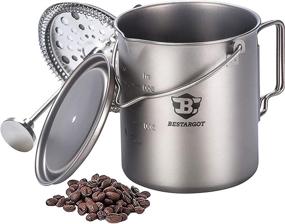 750ml Camping Coffee Pot with French Press Outdoor Hiking Trekking