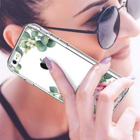 img 3 attached to 🌸 GiiKa iPhone 6 6s Case + Screen Protector: Clear Heavy-Duty Protective Case for Girls & Women | Shockproof Hard PC Back + Slim TPU Bumper Cover | Camellia Floral Design