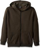 southpole boys' marled olive fleece sweater: stylish and cozy clothing choice logo