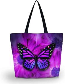 img 1 attached to Bag Large Lightweight Reusable Eco Friendly Butterfly