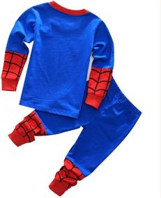 img 3 attached to 🕷️ 100% Cotton Boys Spider-Man Pajama Sets - Long Snug Fit Pants for Kids, Winter Toddler Sleepwear