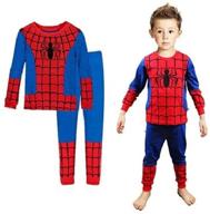 🕷️ 100% cotton boys spider-man pajama sets - long snug fit pants for kids, winter toddler sleepwear logo