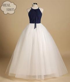 img 1 attached to Fairy Girl Flower Girl Tulle Bridesmaid Dress for Wedding Party - A-line Style