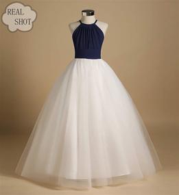 img 2 attached to Fairy Girl Flower Girl Tulle Bridesmaid Dress for Wedding Party - A-line Style