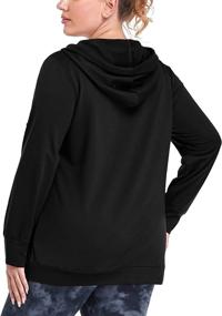 img 2 attached to 🧥 FOREYOND Women's Plus Size Full Zip Fleece Jacket - Hooded Sweatshirt for Workout & Active Long Sleeve Hoodie