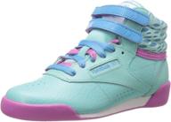 👟 reebok freestyle high classic shoe: perfect fit for little kids & big kids logo