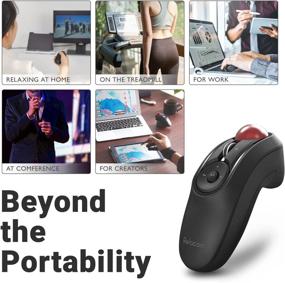 img 3 attached to 🖱️ ELECOM Handheld Bluetooth Thumb-operated Trackball Mouse, 10-Button Function for Smooth Tracking, Precision Optics, Left and Right-Handed (M-RT1BRXBK)
