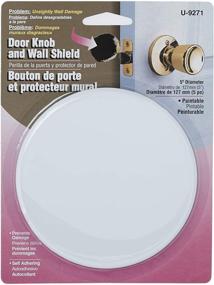 img 1 attached to 🛡️ Easy-to-Install White Vinyl Wall Protector Pad - PRIME-LINE U 9271, 5-inch, Self-Adhesive, Smooth & Paintable Finish