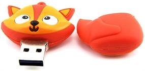 img 1 attached to 🦊 QICAIHU USB-флеш-накопитель 16 ГБ USB 2.0 - фигурка лисы - оригинальная и милая флешка для хранения данных - забавный подарок