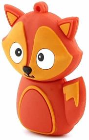 img 2 attached to 🦊 QICAIHU USB-флеш-накопитель 16 ГБ USB 2.0 - фигурка лисы - оригинальная и милая флешка для хранения данных - забавный подарок