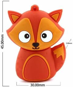 img 3 attached to 🦊 QICAIHU USB-флеш-накопитель 16 ГБ USB 2.0 - фигурка лисы - оригинальная и милая флешка для хранения данных - забавный подарок