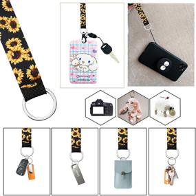 img 2 attached to 🔑 Stylish AUEAR Neoprene Keychains: Explore the Fashionable Keychain Wristlet