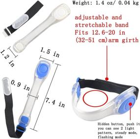 img 1 attached to 🏃 Premium LED Light Up Armband - Reflective Adjustable Wearable Running Belt Strap | Waterproof Glow in The Dark for Running, Jogging, Walking, Cycling, Concerts, Camping & Outdoor Sports | AMNQUERXUS