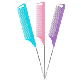 img 2 attached to Rat Tail Combs Comb Women，Professional