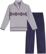 👔 impress in style: izod boys' 3-piece sweater, dress shirt, and pants set logo