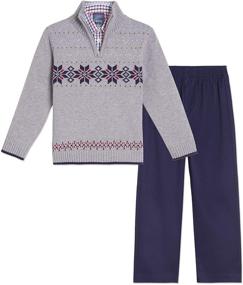 img 3 attached to 👔 Impress in Style: IZOD Boys' 3-Piece Sweater, Dress Shirt, and Pants Set